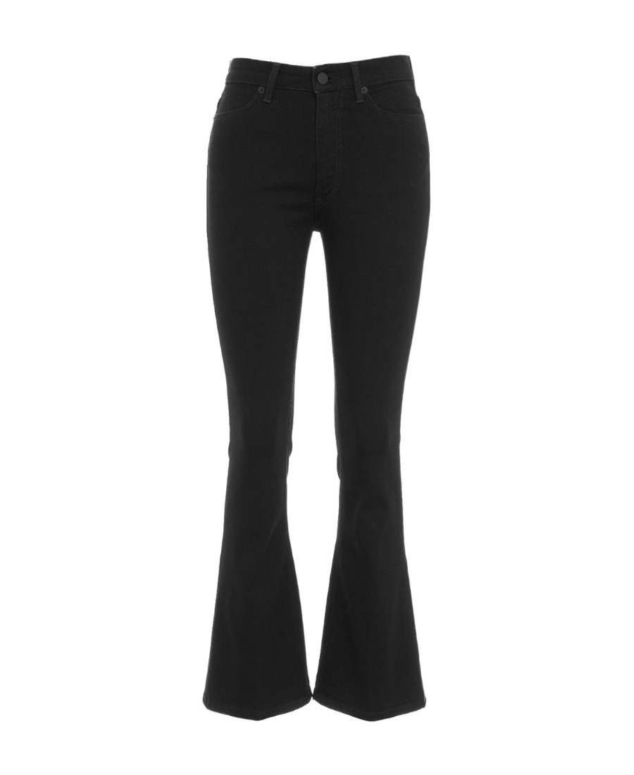 Dondup Belt Ring Denim Trousers In Black