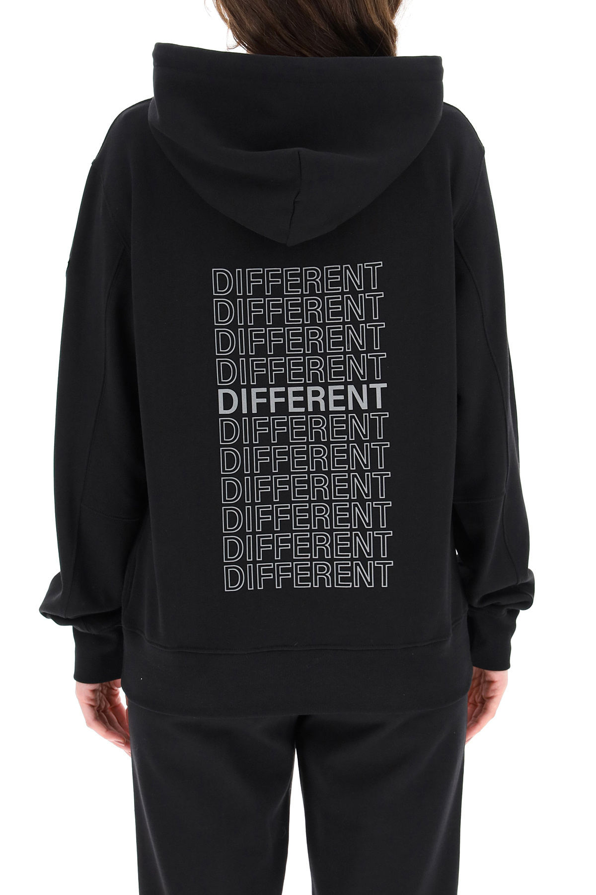 Moncler Slogan-print Hoodie In Black