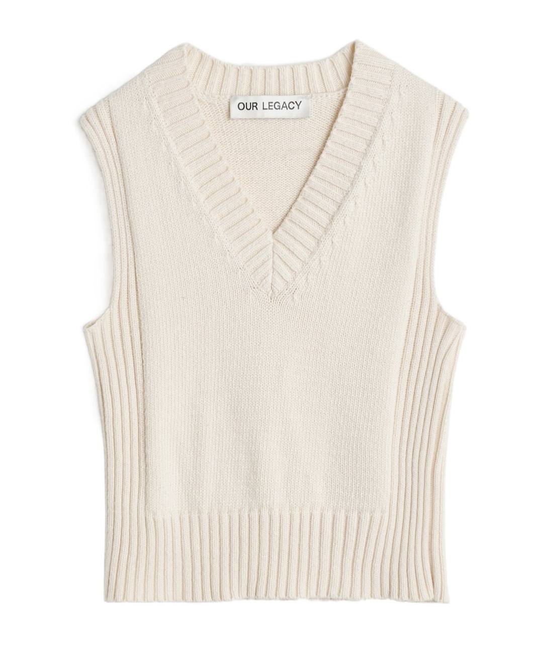 Our Legacy V-neck Cotton Vest In White