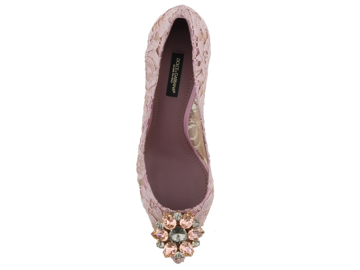 Dolce & Gabbana Bellucci Taormina Lace Pumps In Nude
