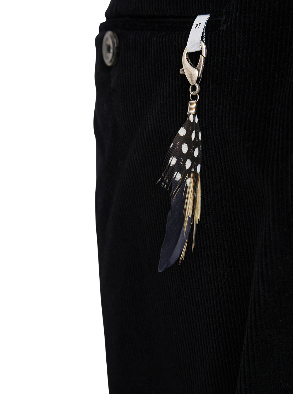 Pt01 Cropped Velvet Trousers In Black