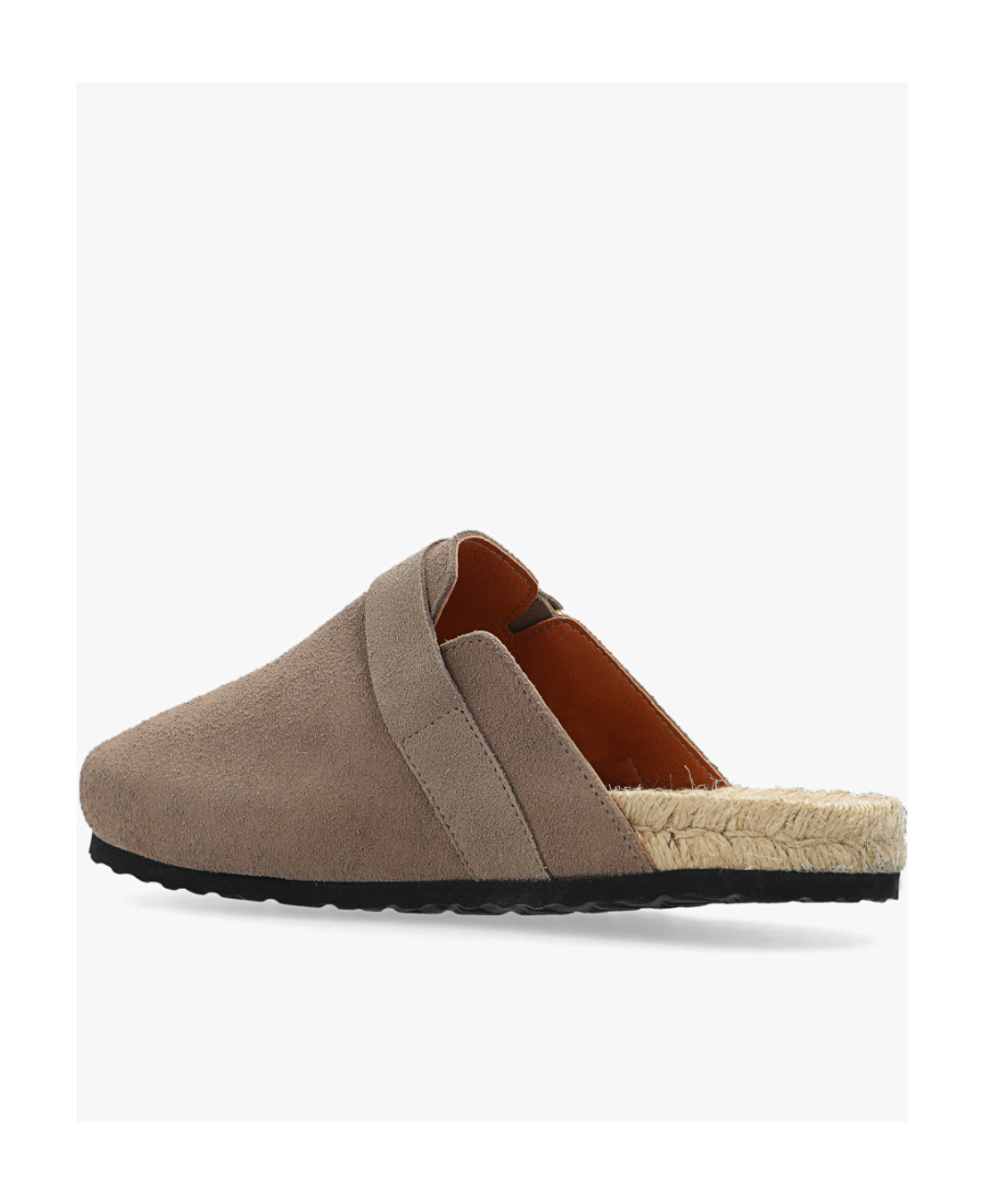 Manebi Suede Round-toe Mules In Brown