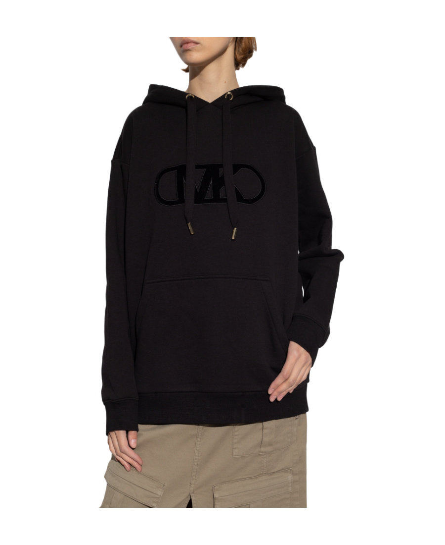 Michael Michael Kors Logo Detailed Drawstring Hoodie In Black