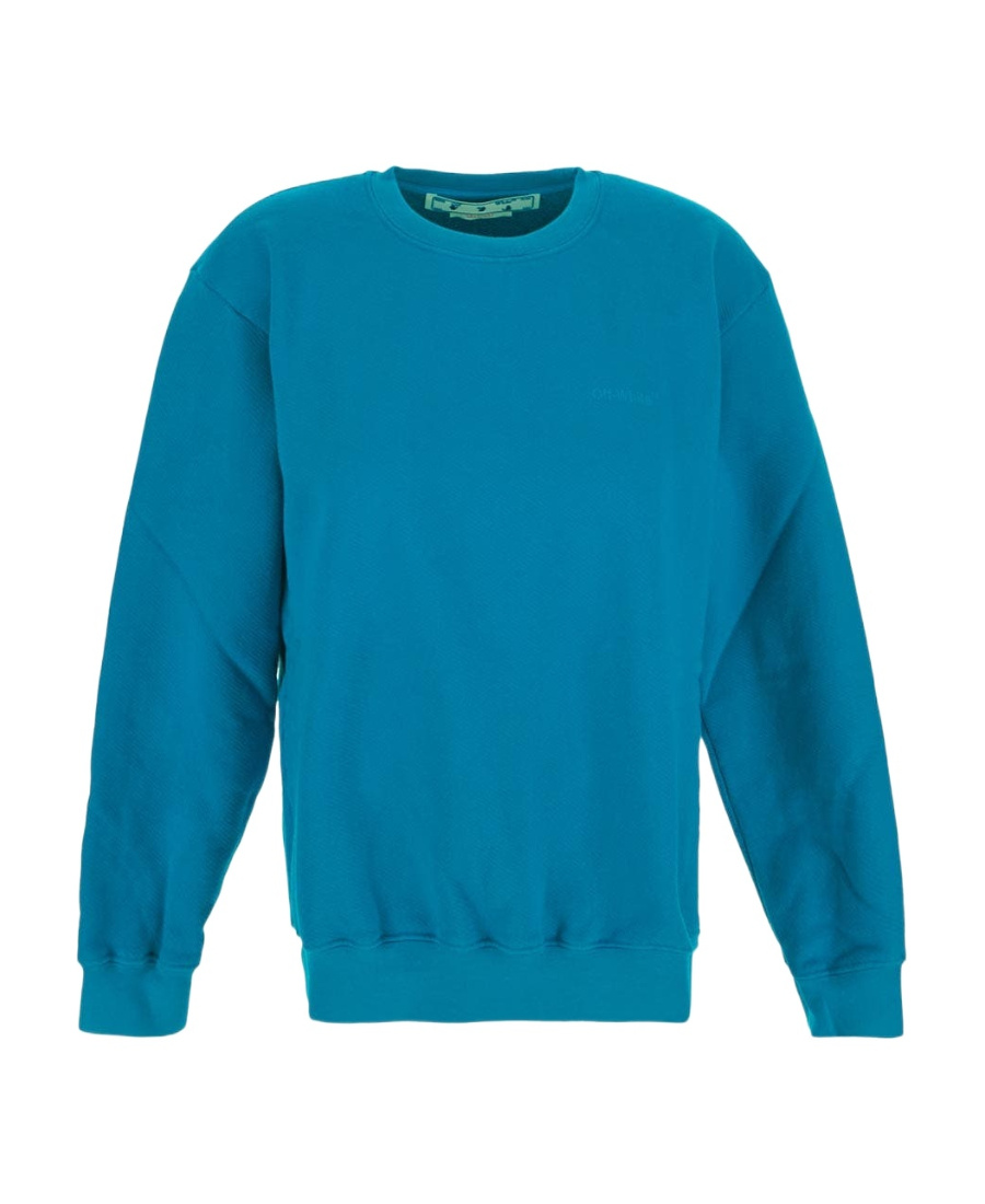 Off-white Diag-stripe Print Sweatshirt In Blue