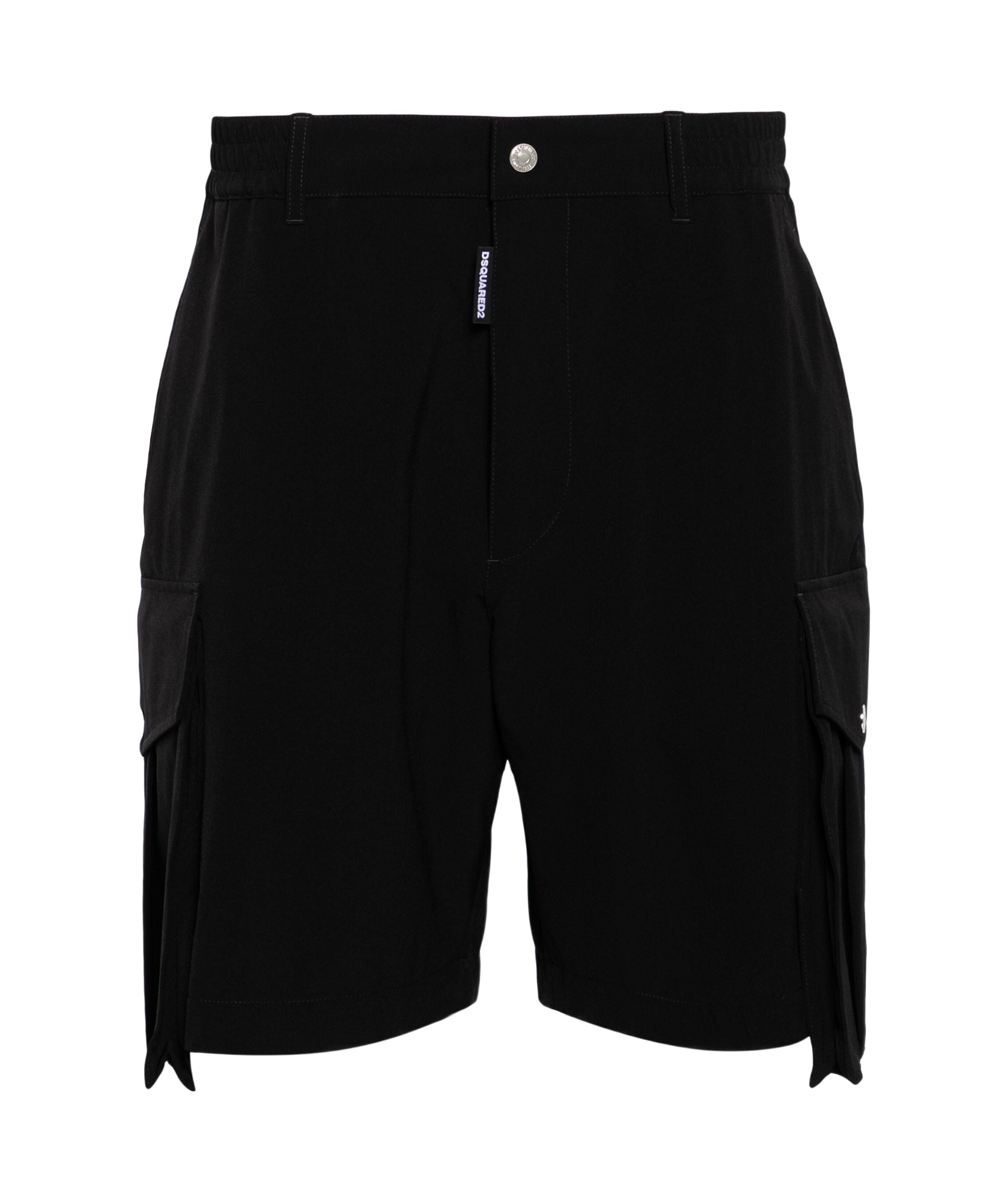 Dsquared2 Elasticated-waistband Cargo Shorts In Black