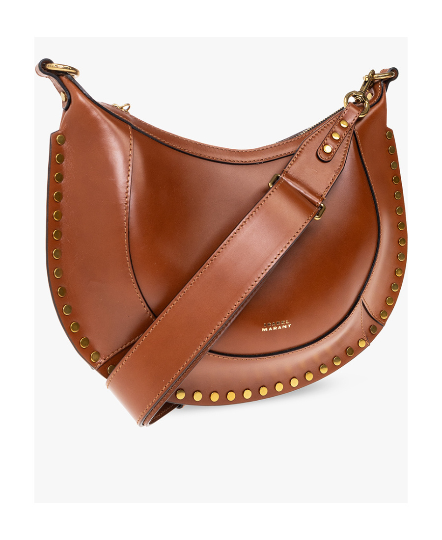 Isabel Marant Womens Cogc Oskan Moon Leather Shoulder Bag In Brown