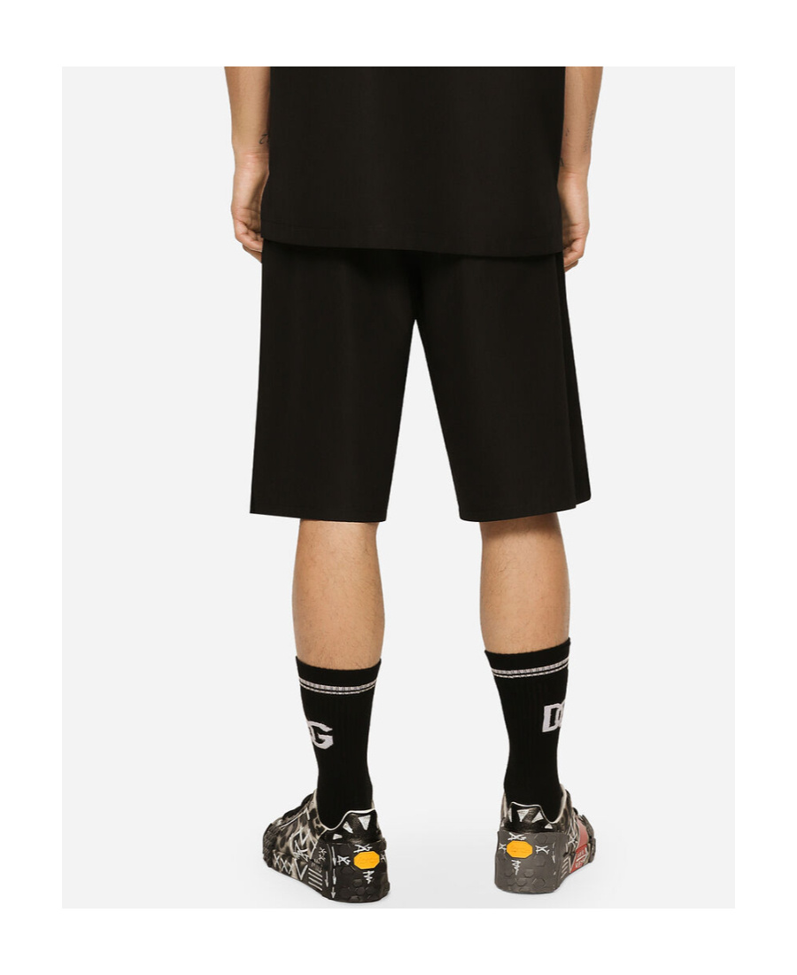 Dolce & Gabbana Drawstring Track Shorts In Black