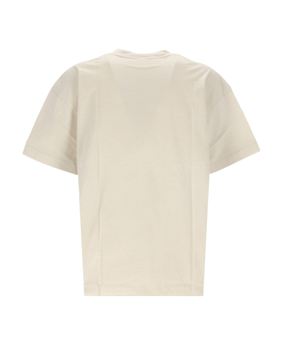 Palm Angels Burning Logo-print Cotton T-shirt In Nude