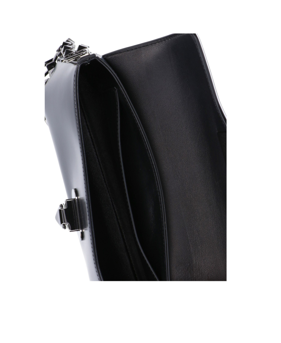 Valentino Garavani Rockstud Leather Shoulder Bag In Black