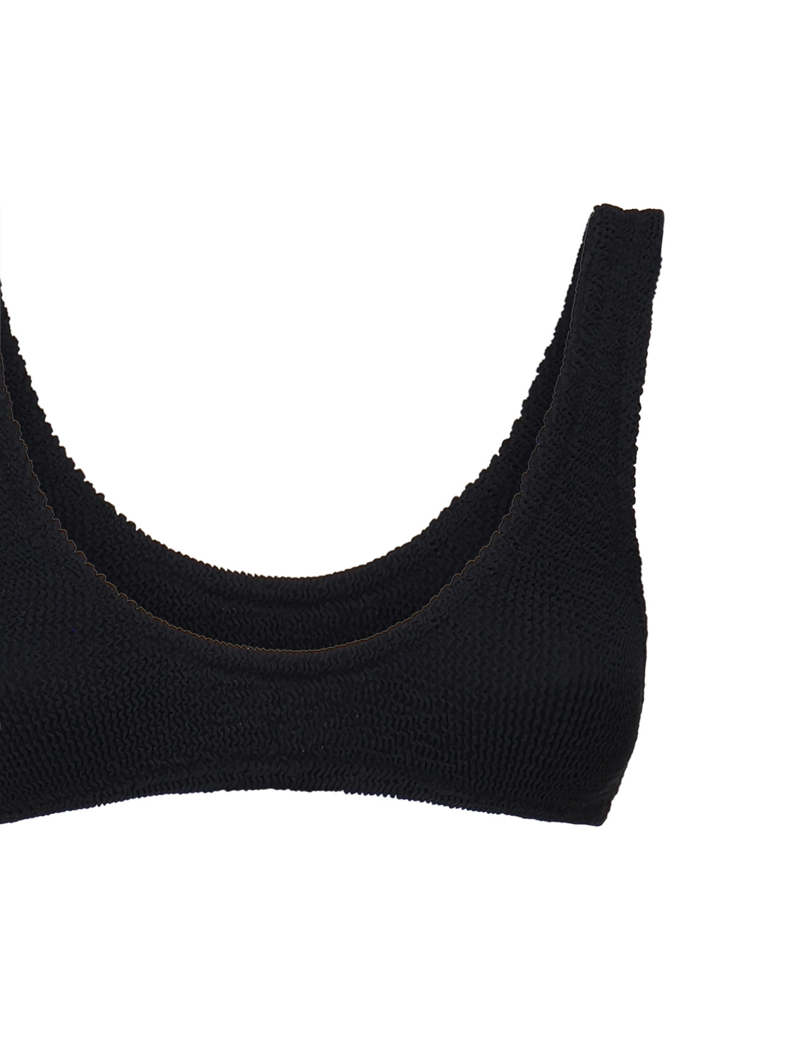 Mc2 Saint Barth Woman Brown Classic Crinkle Bralette Naima In Black