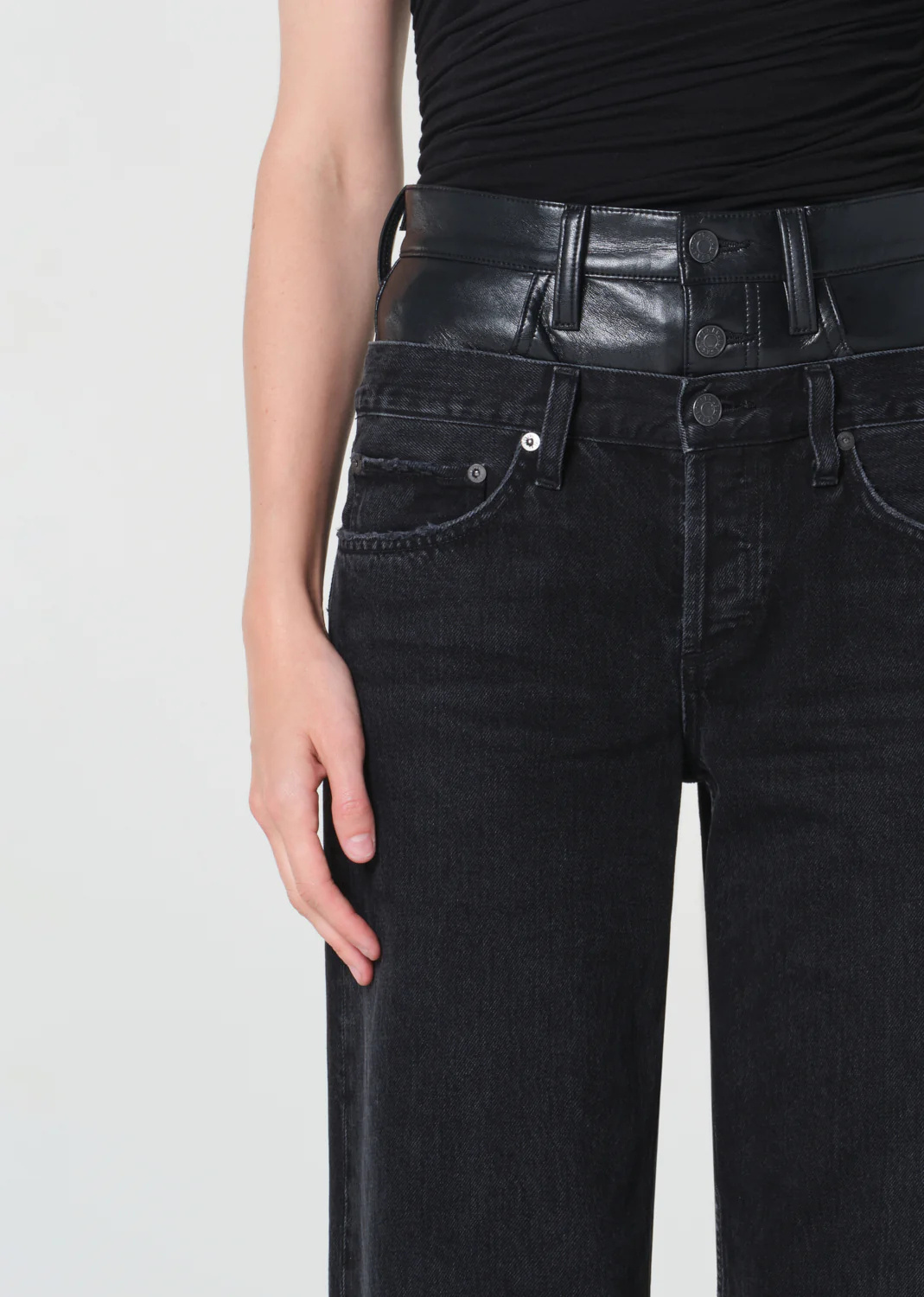Agolde Straight-leg Jeans In Black