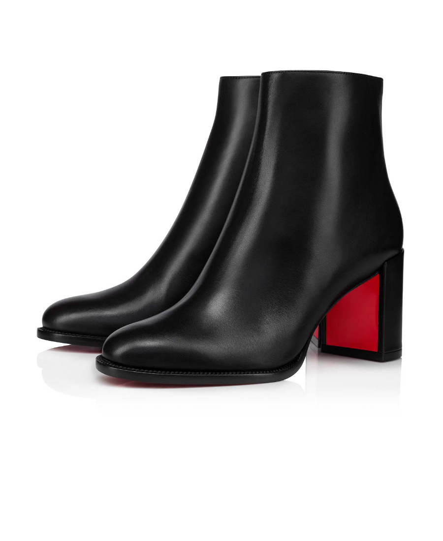 Christian Louboutin Logo Boots In Black