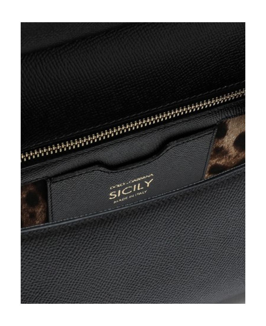Dolce & Gabbana Small Sicily Tote Bag In Black