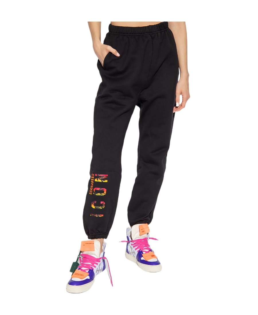 Dsquared2 Logo-print Track Pants In Black