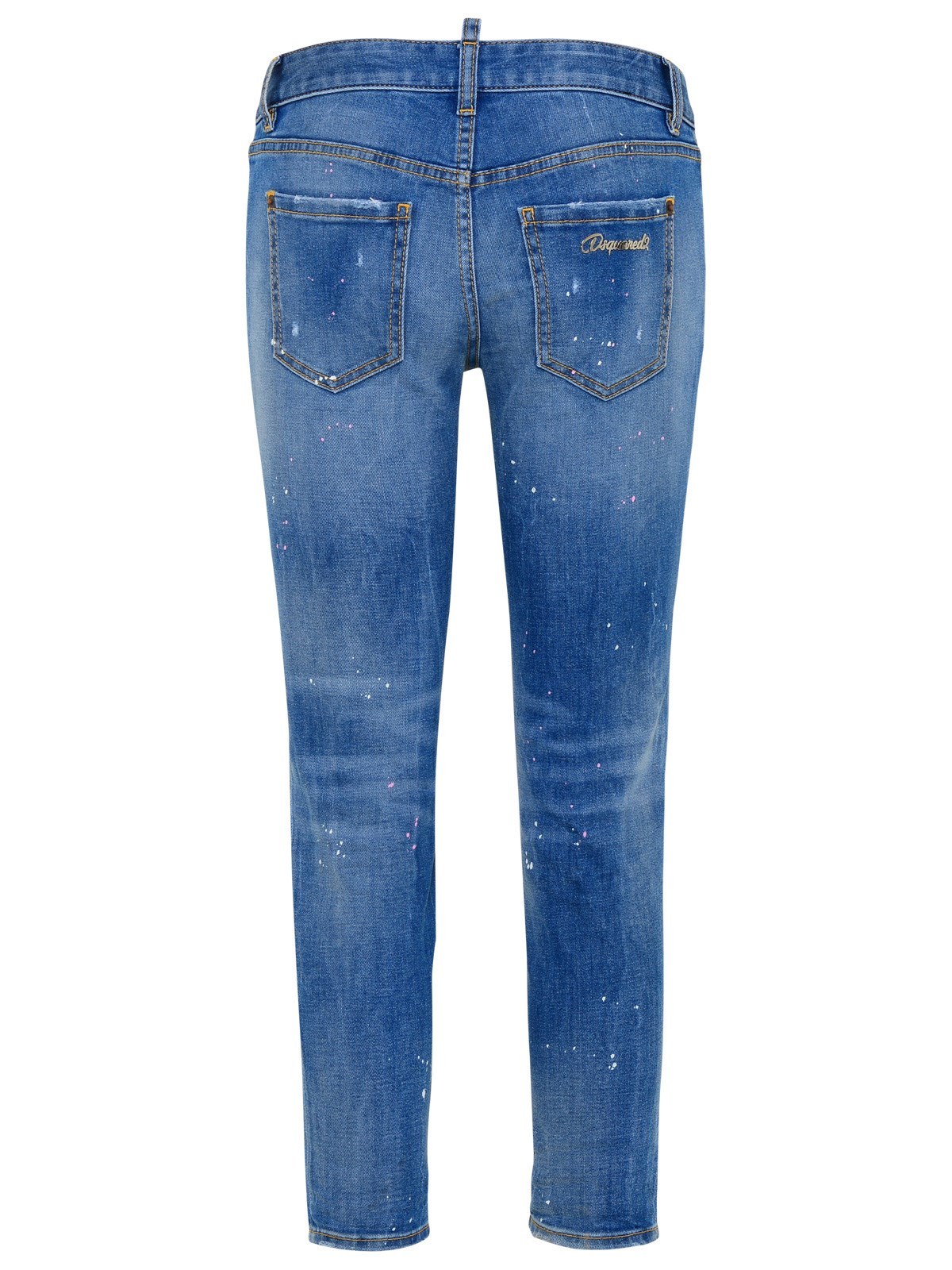 DSQUARED2 STONEWASHED CROP-LEG JEANS
