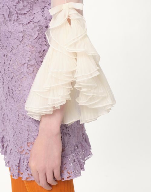 Valentino Kurzes Kleid Aus Bestickter Heavy Lace Frau Multicolor 38 In Multi-color