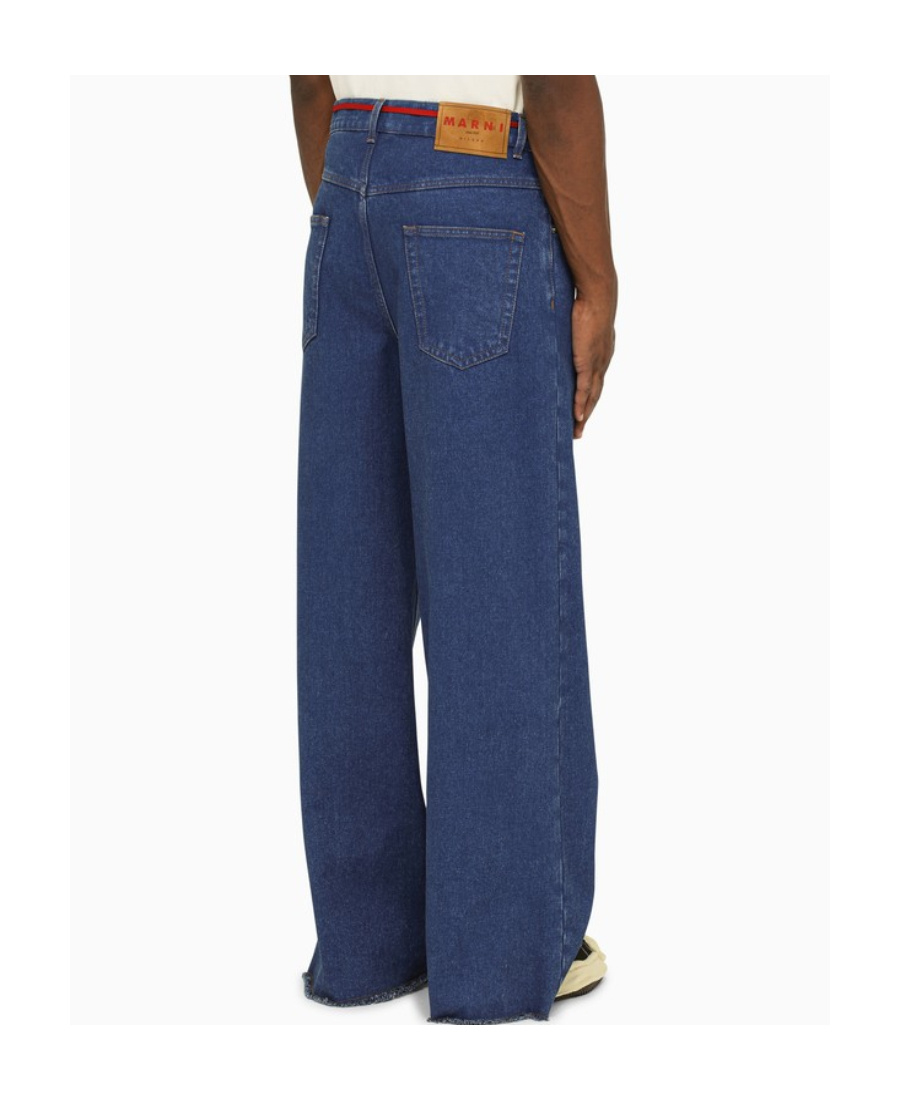 Marni Wide Leg Jeans In Blue