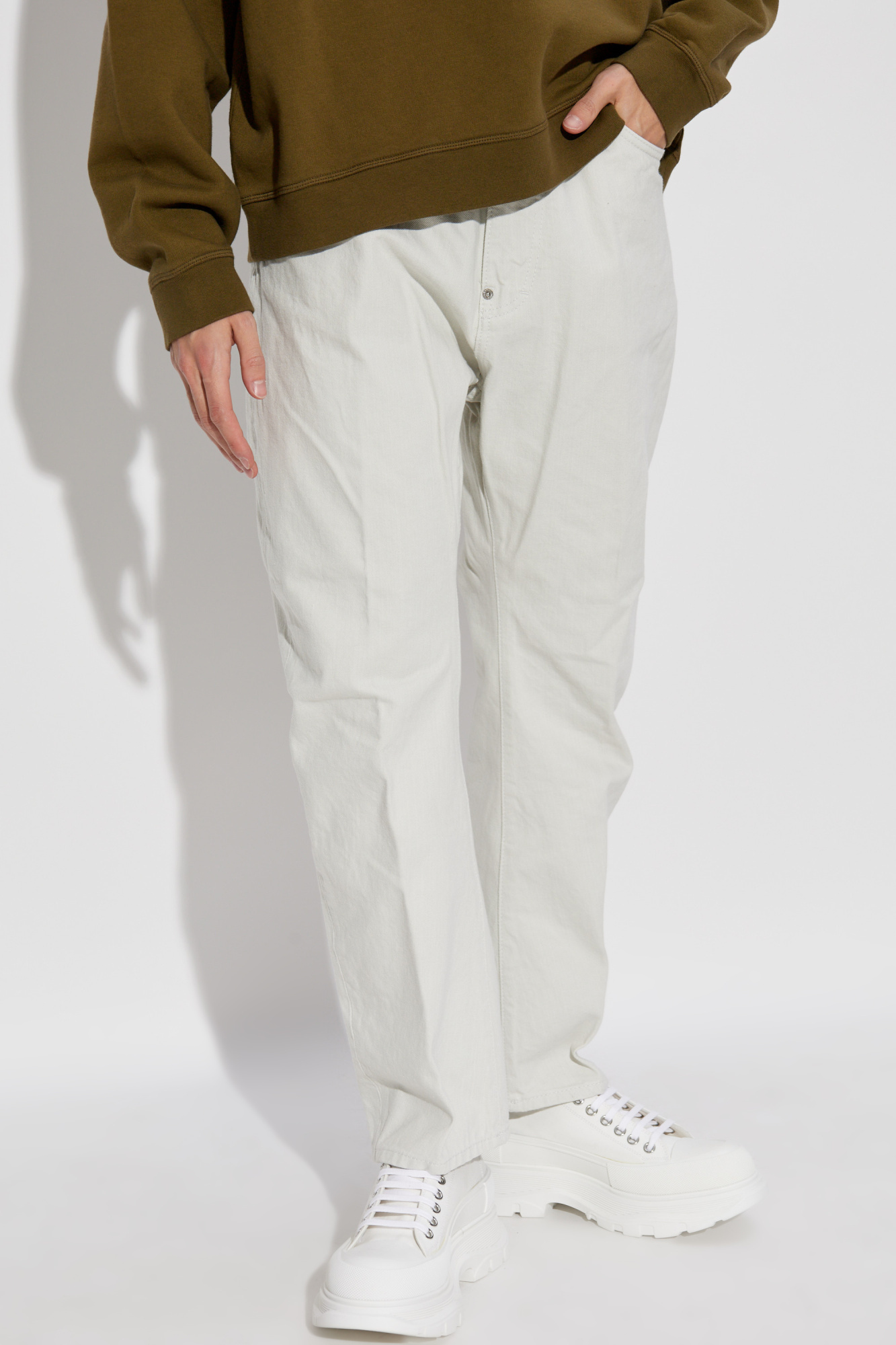 DSQUARED2 COTTON STRAIGHT JEANS