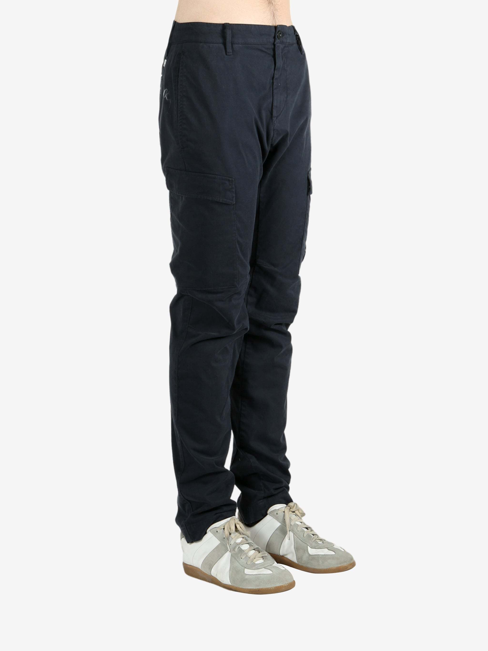 C.p. Company Cargo Pocket Trousers In Blue