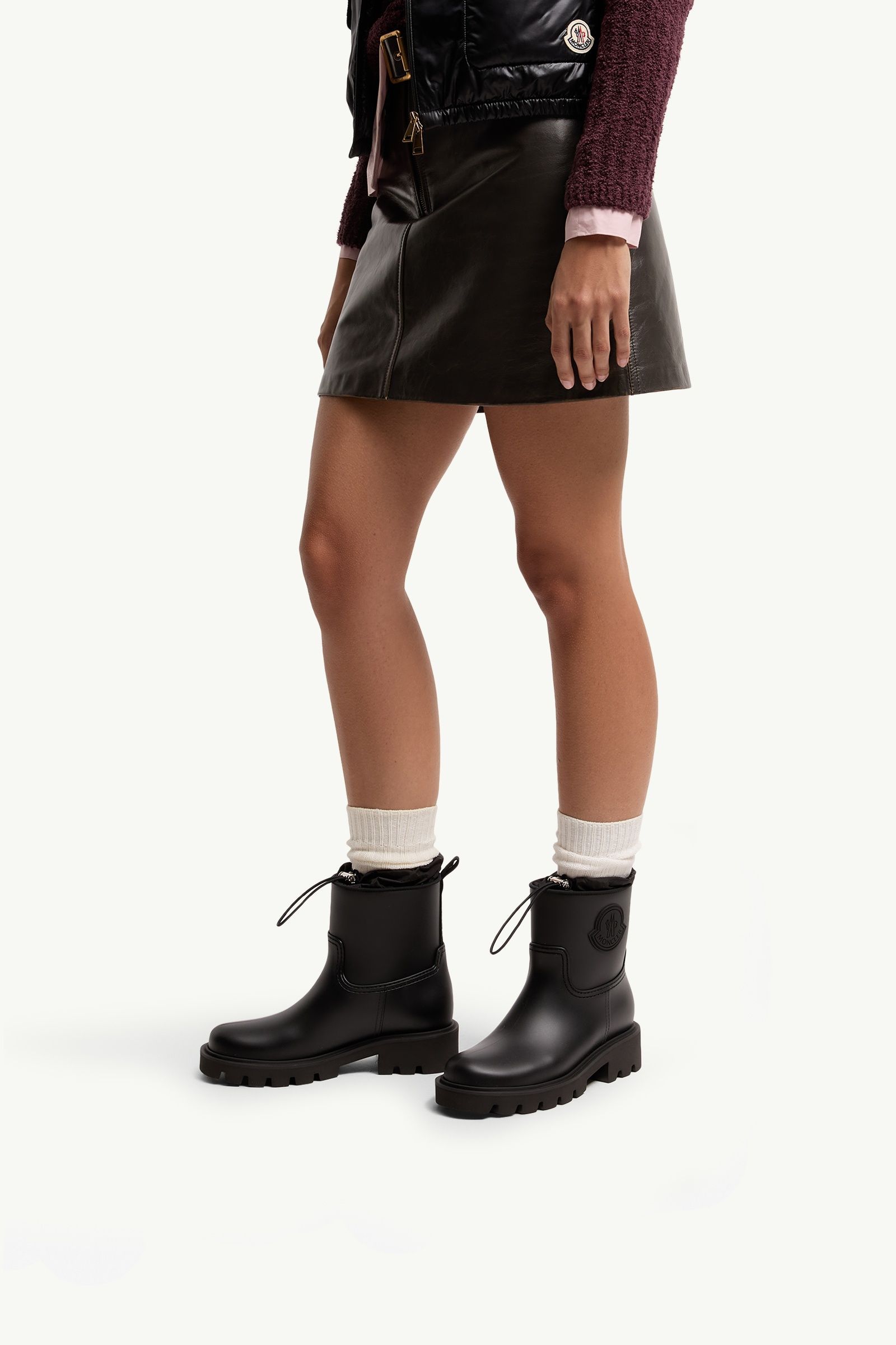 Moncler Kickstream Drawstring Rain Boots In Multi