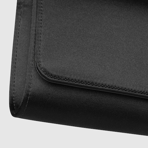 Gucci 73 Half-horsebit Chain-strap Clutch Bag In Black