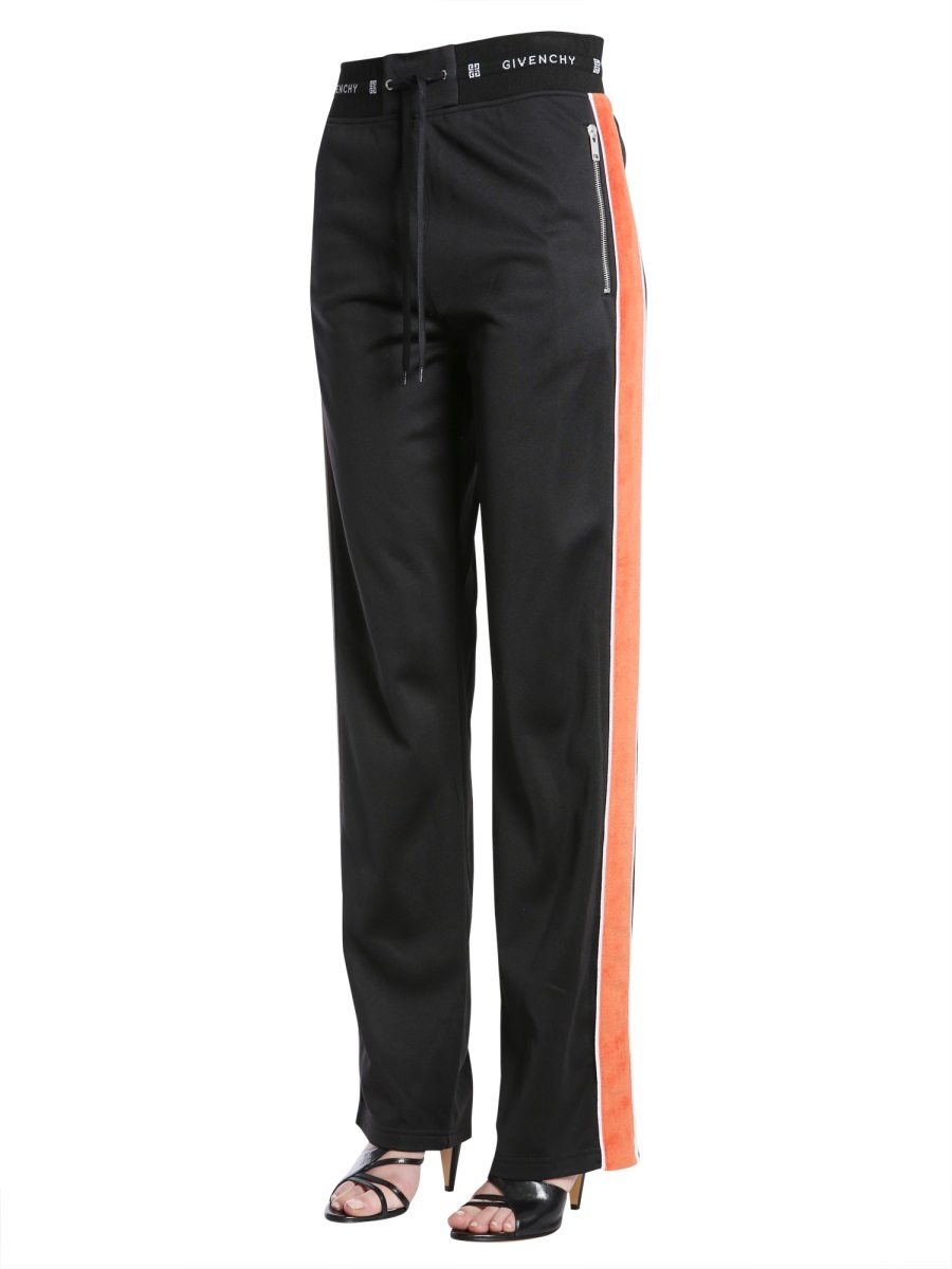 Givenchy Side-striped Sweatpants In Black
