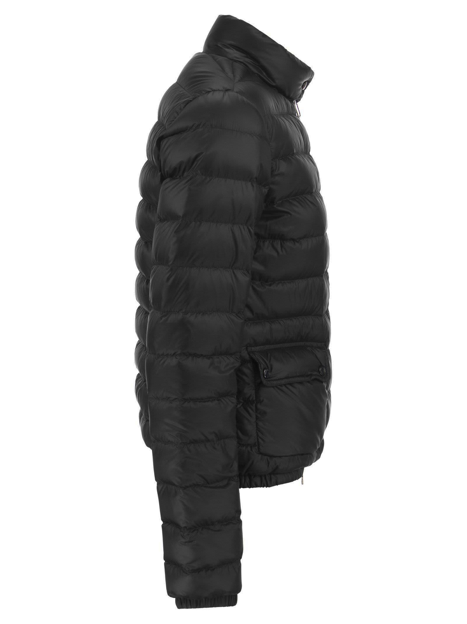 Moncler Lans Short Down Jacket In Black