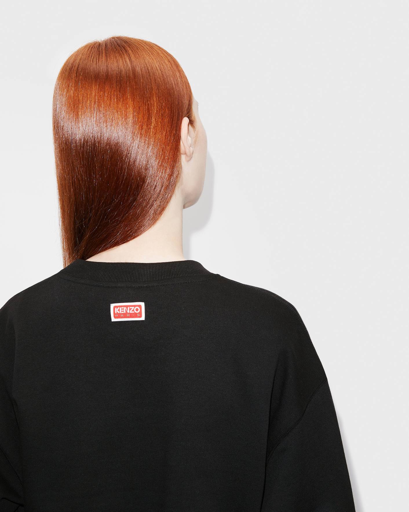 Kenzo Varsity Jungle Embroidered Sweatshirt In Black