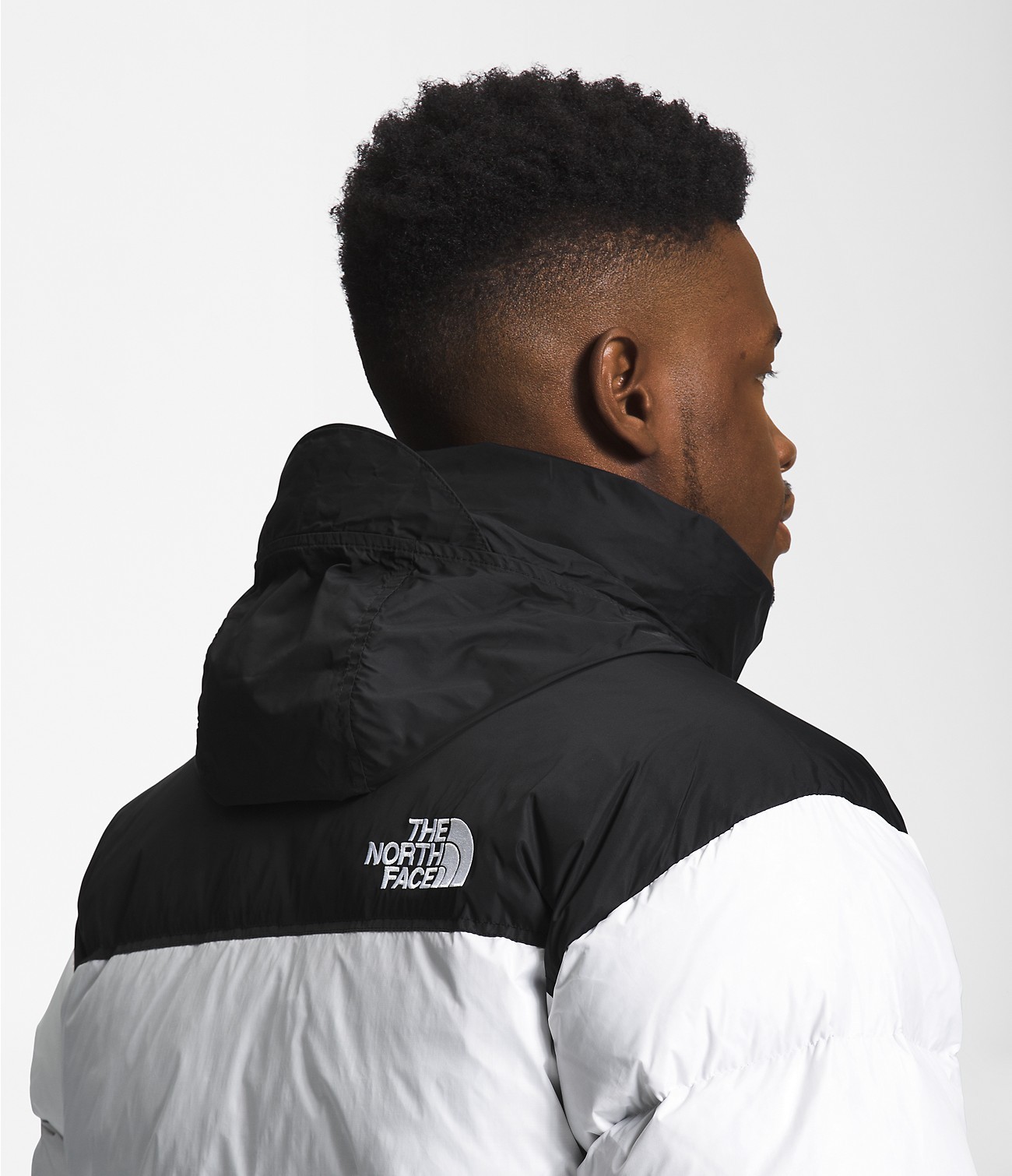 The North Face Long-sleeved Down Jacket In Black
