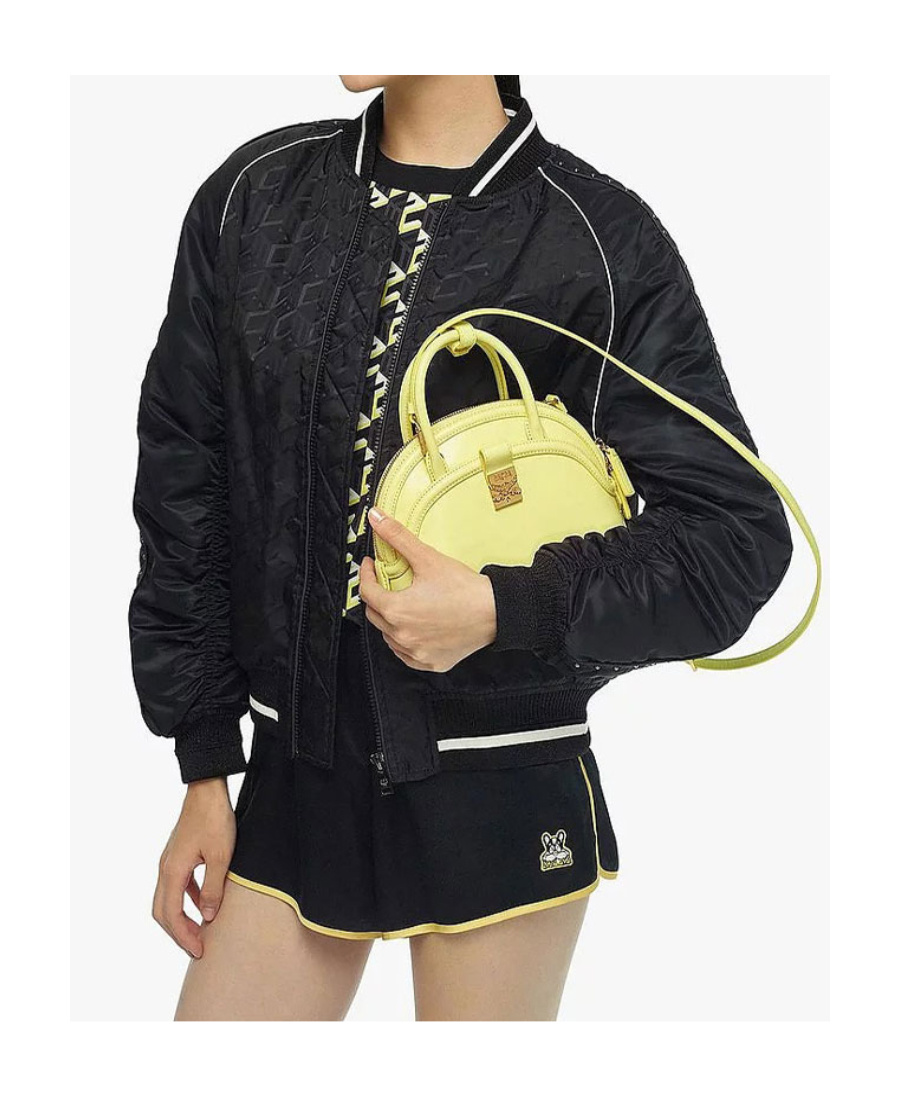 Mcm Shell Handbag In Yellow