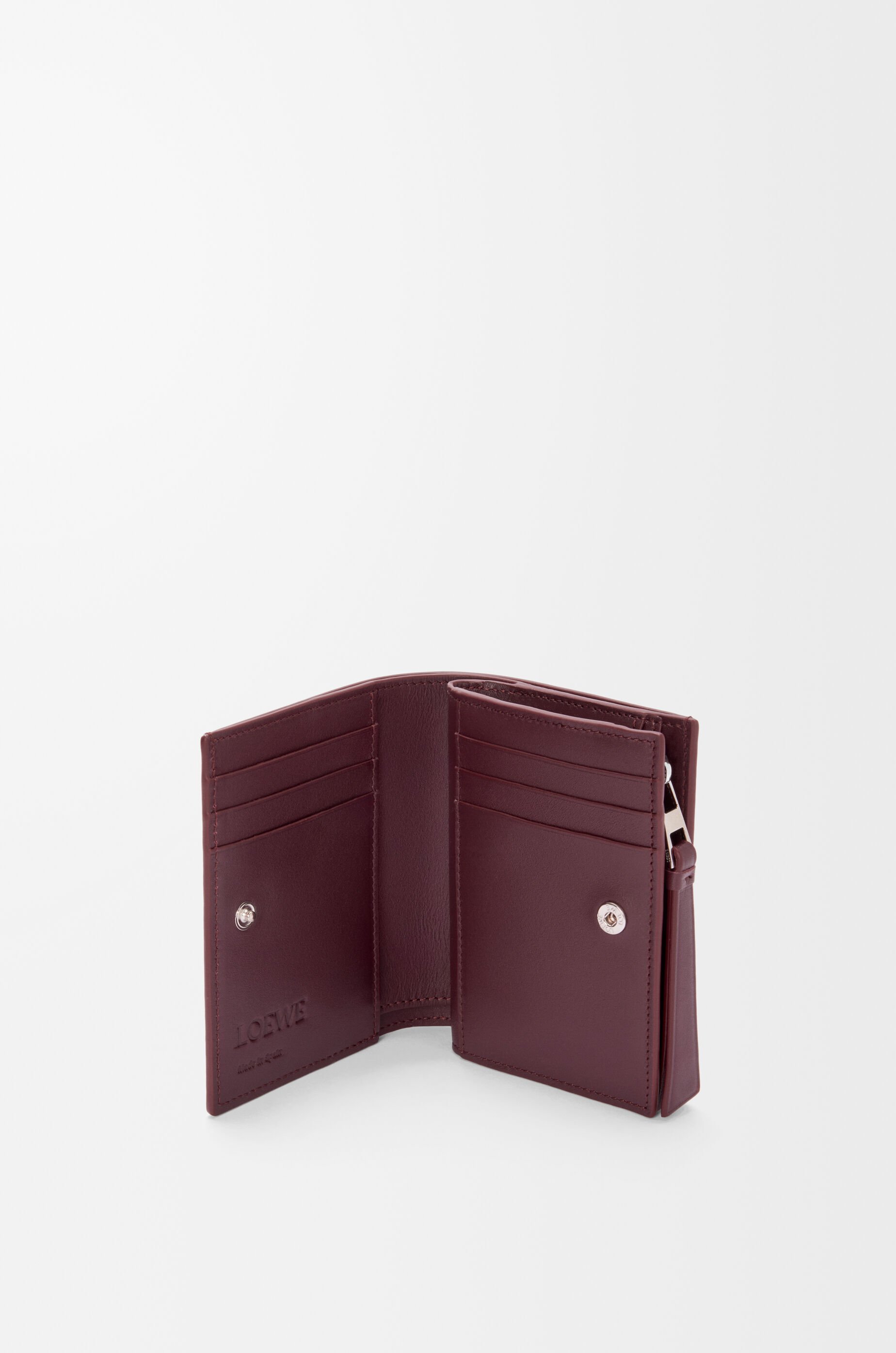 Loewe Leather Puzzle Compact Wallet In Multi