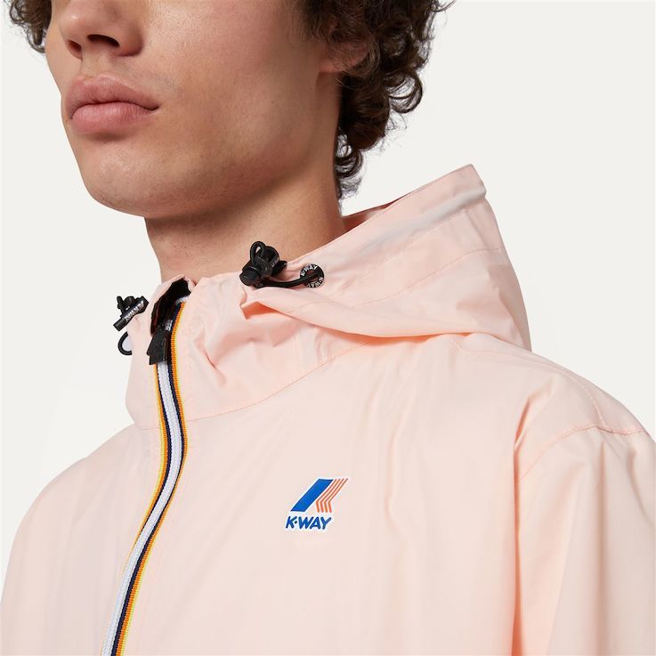 K-way Long-sleeved Hooded Coat In Nude