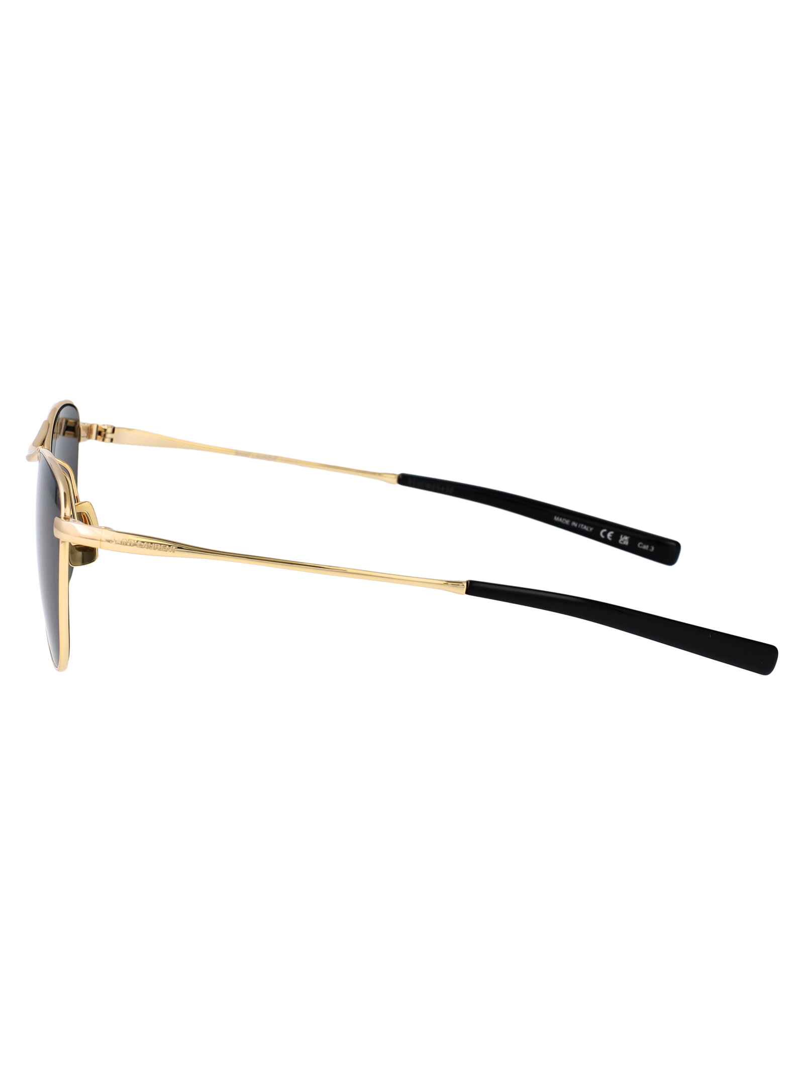 Saint Laurent Vesper Aviator-frame Sunglasses In Black