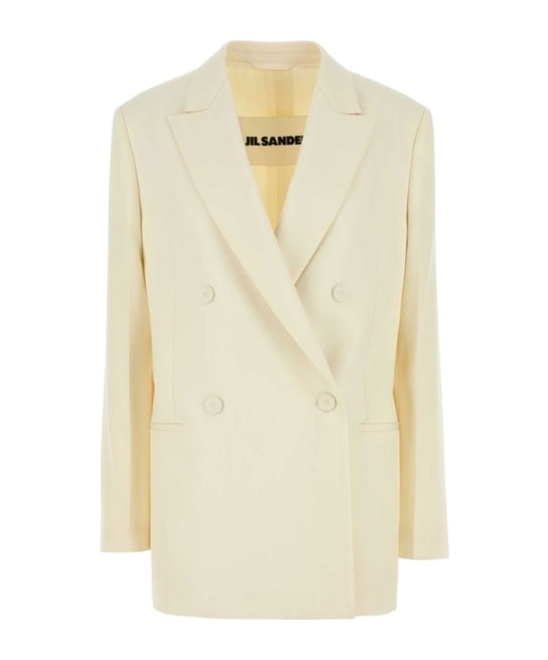 Jil Sander Double-breasted Long-sleeved Jacket In Nude