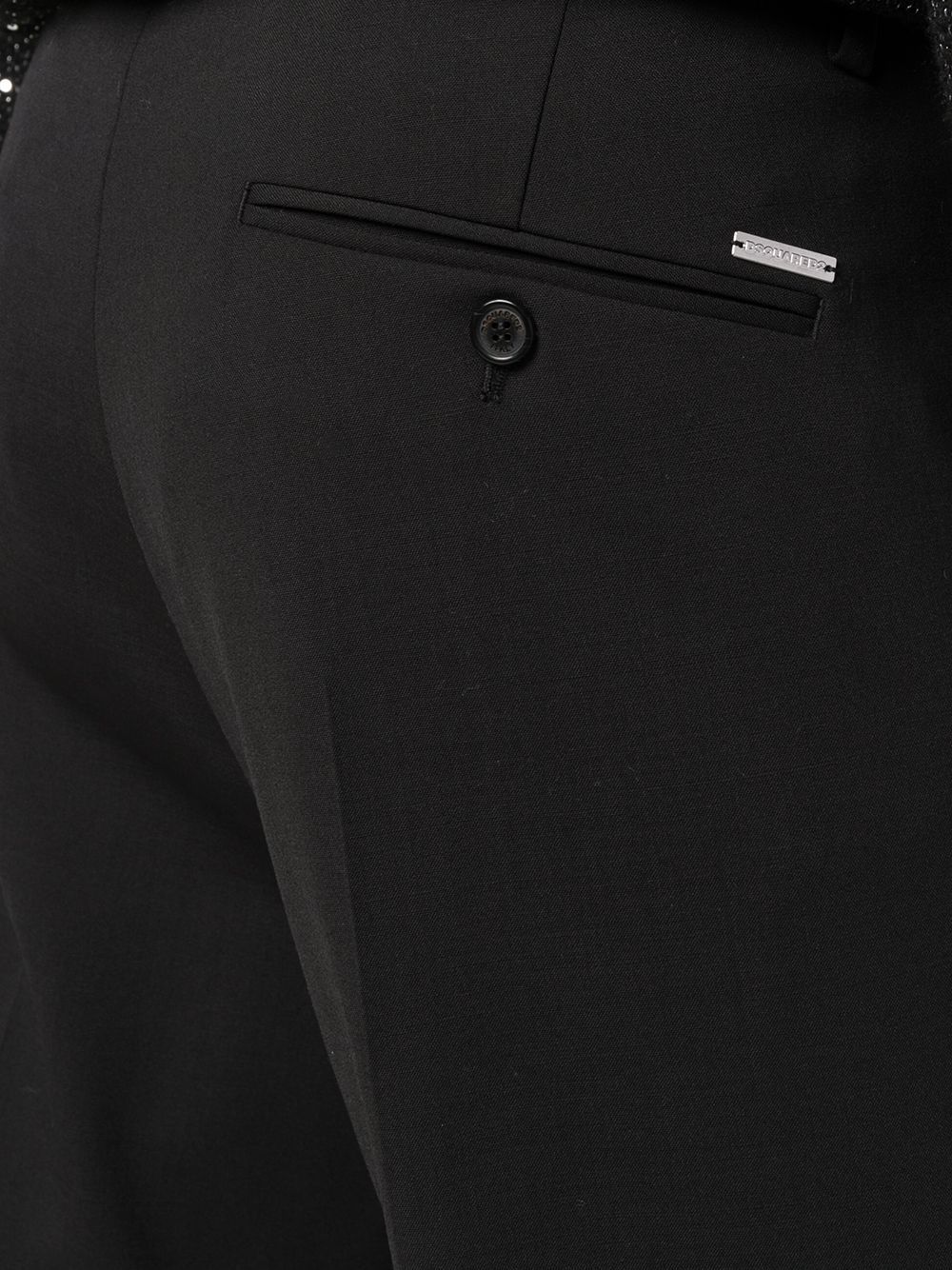 Dsquared2 Dan Stretch-fit Wool Trousers In Black