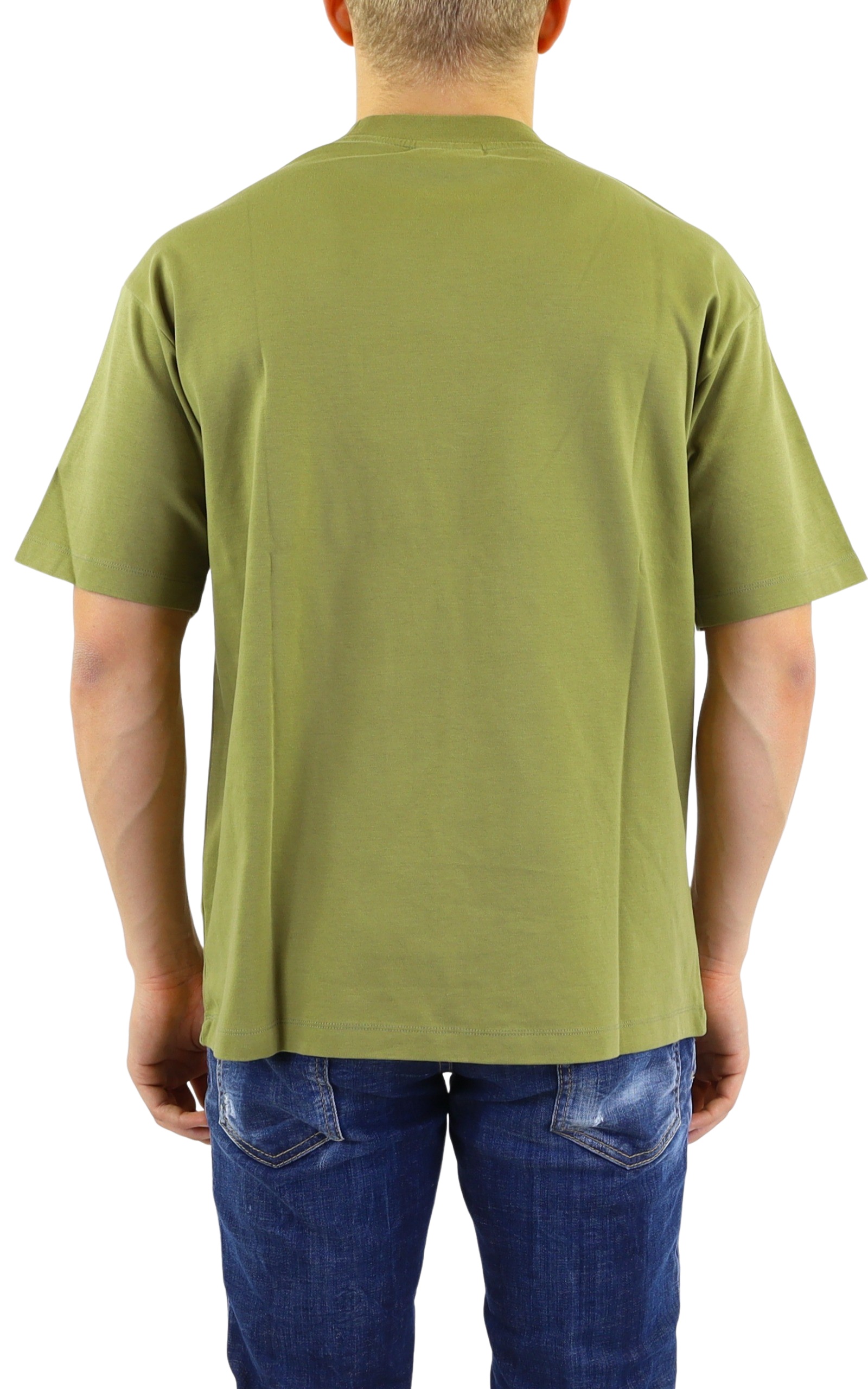 Drôle De Monsieur T-shirt With Round Neck And Short Sleeves In Green