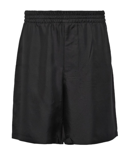 Prada Elastic Rope Belt Shorts In Black