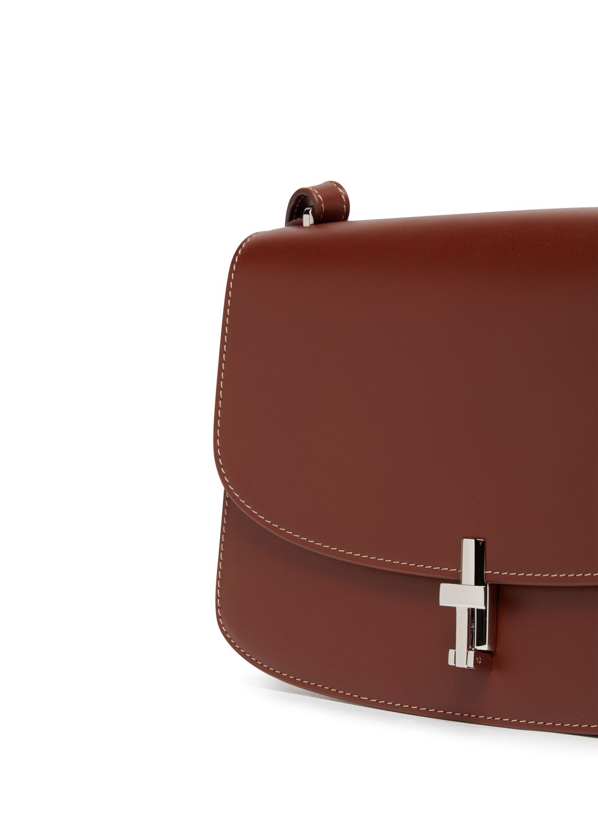 Shop The Row Sofia 10 Clamshell Saddle Bag In Brown