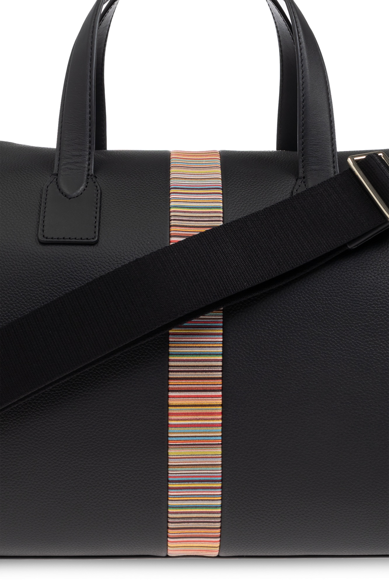 Paul Smith Black Signature Stripe Duffle Bag