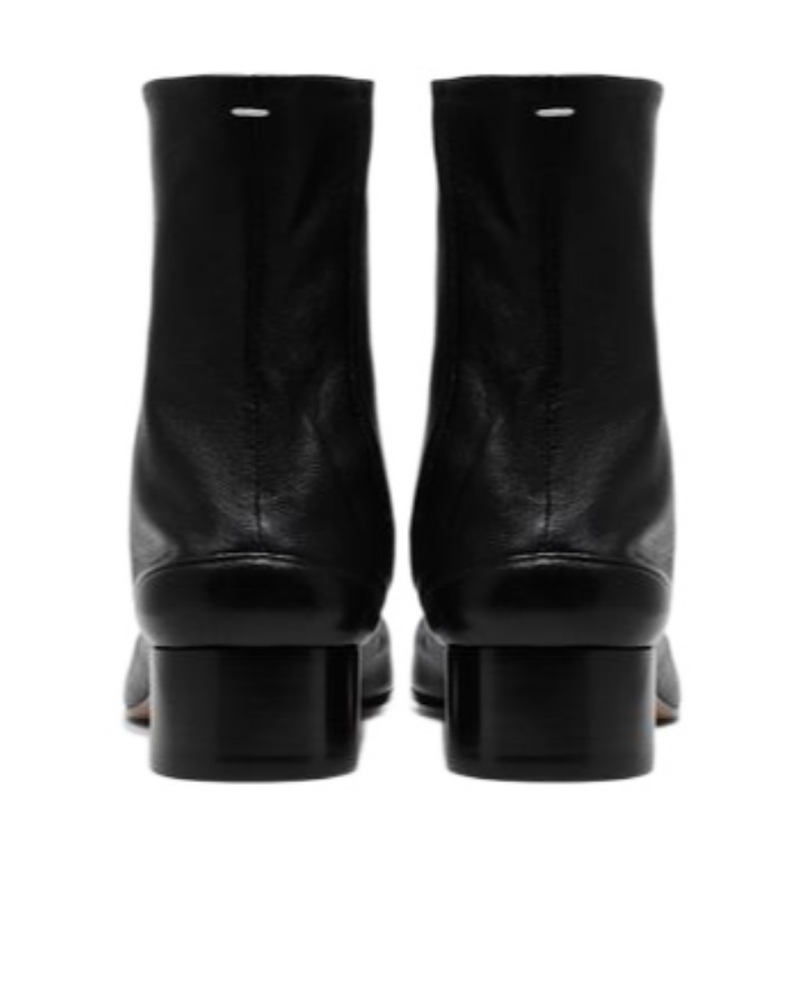 Maison Margiela Boots Tabi H30 En Cuir De Veau Vintage Noir In Brown