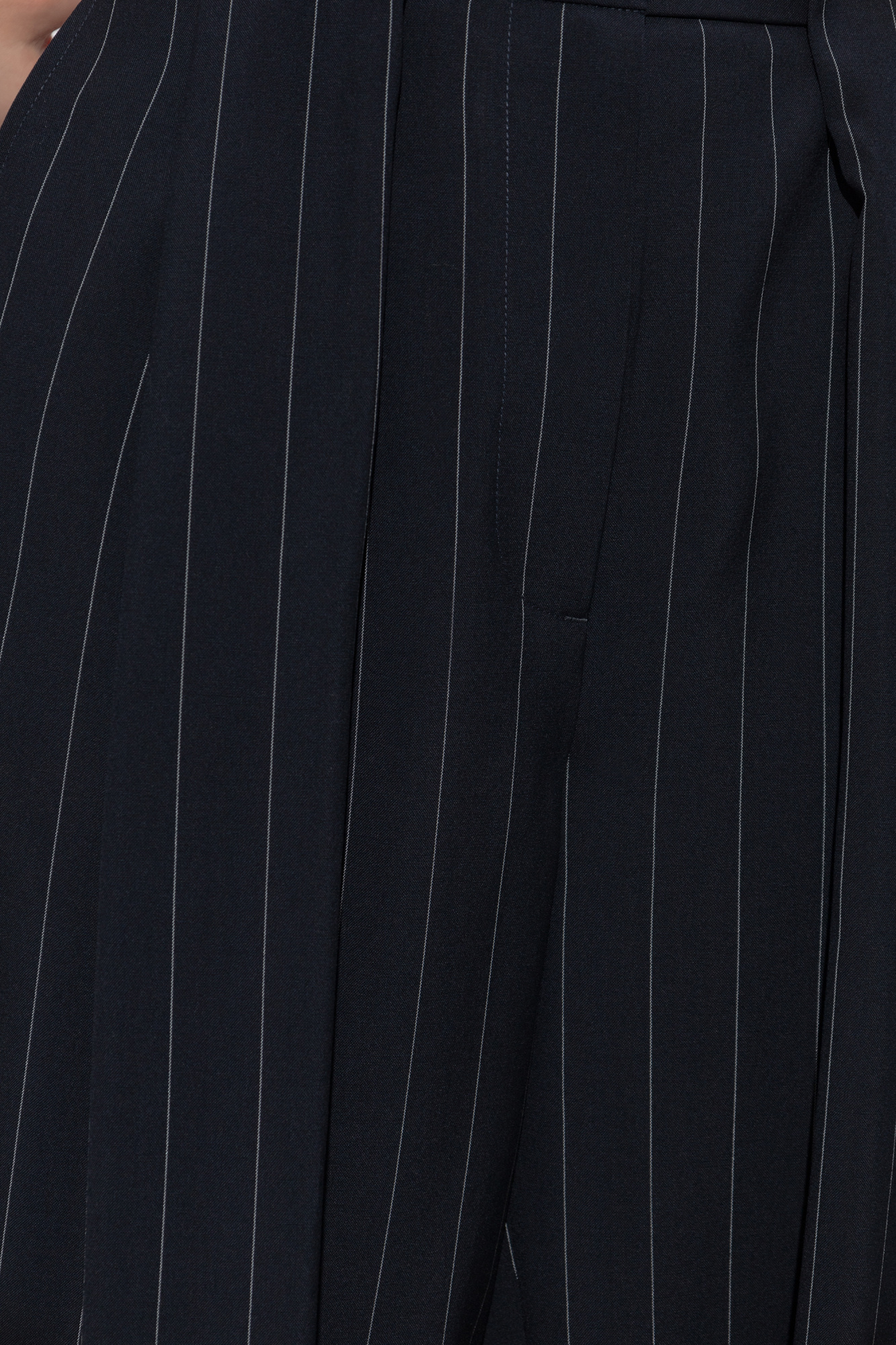 Stella Mccartney Pinstripe-pattern Panelled Trousers In Navy Blue