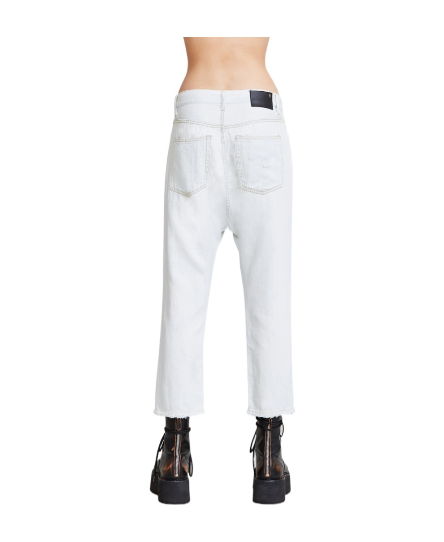 R13 Logo Casual Jeans In White