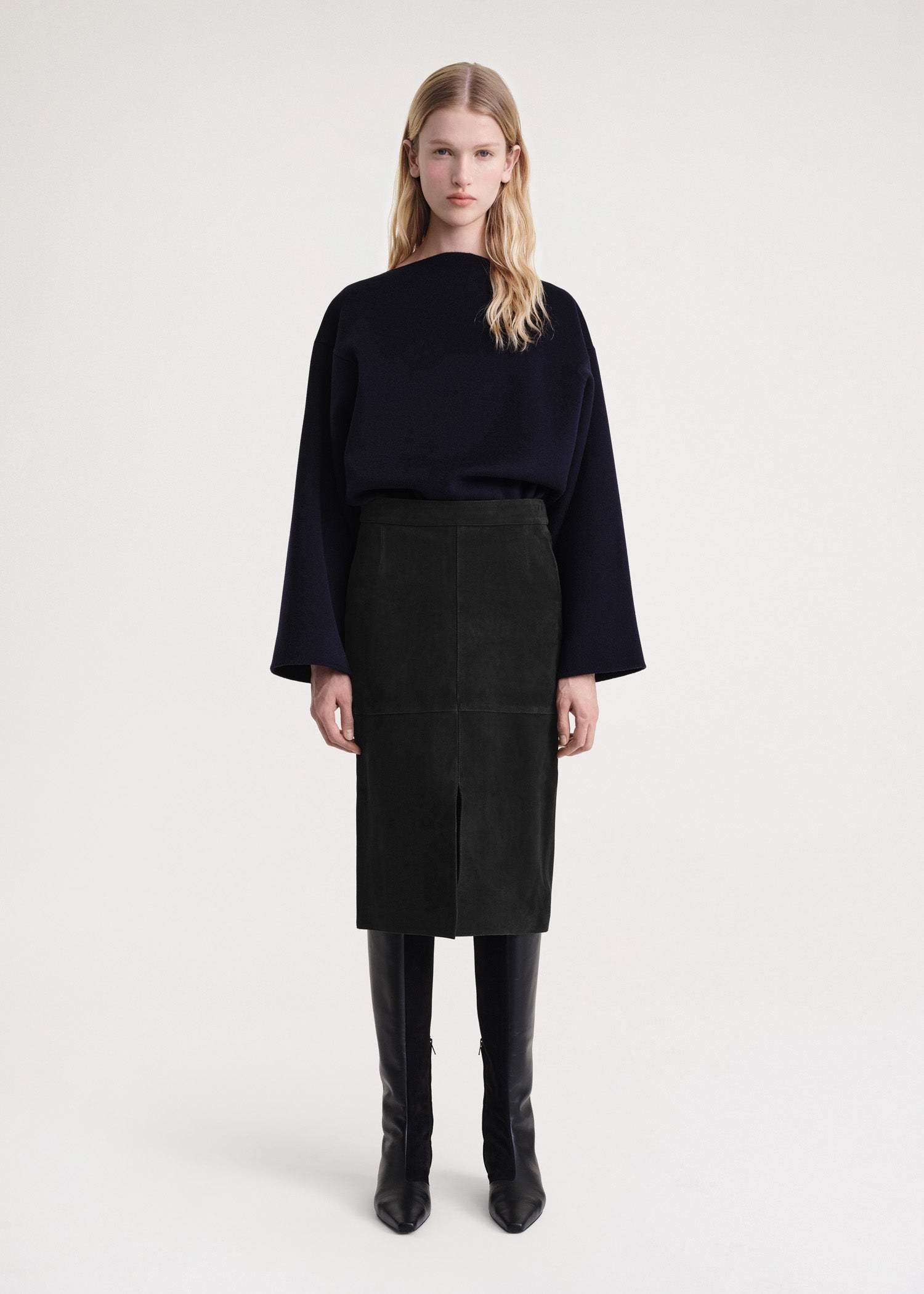 TOTÊME SUEDE MIDI SKIRT