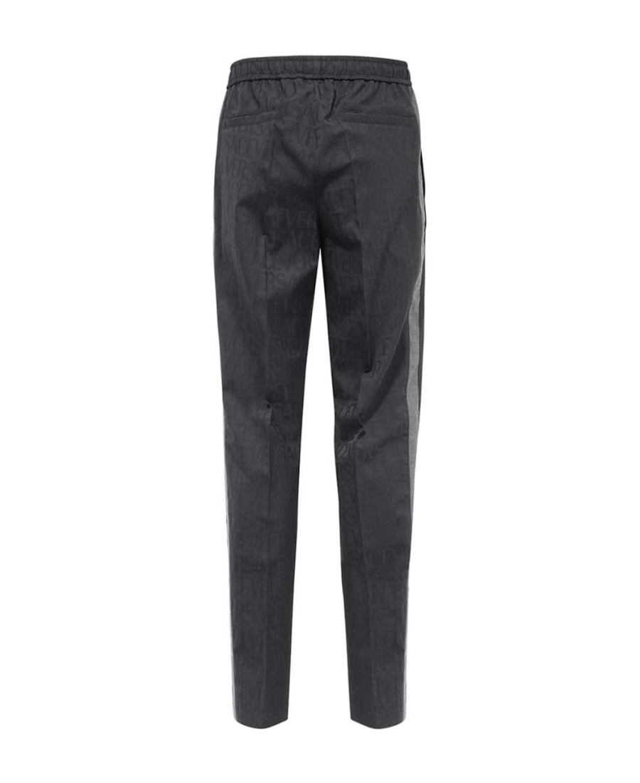 Versace Allover Track Pants In Black