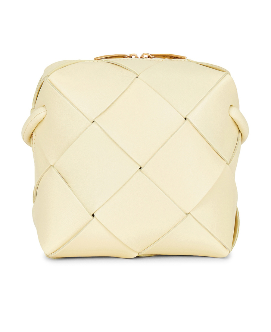 Bottega Veneta Logo Mini Shoulder Bag In Nude
