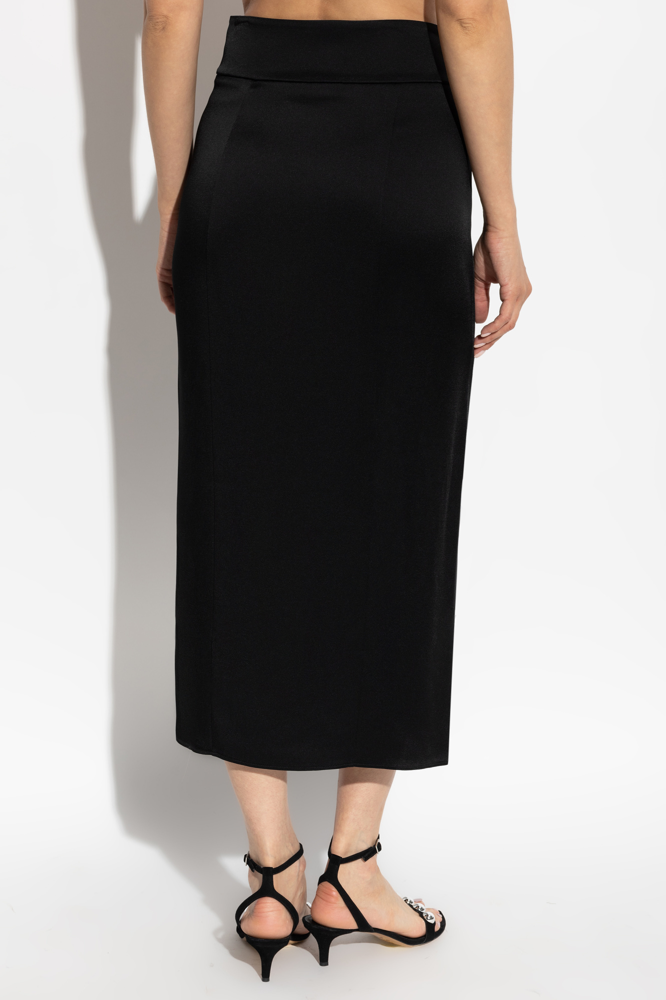 Forte Forte High-waisted Midi Skirt In Black