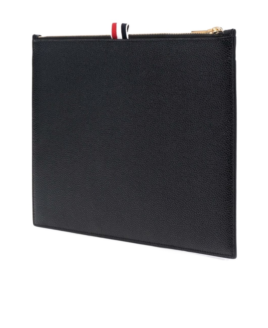 Thom Browne Small Zipped Clutch In Black