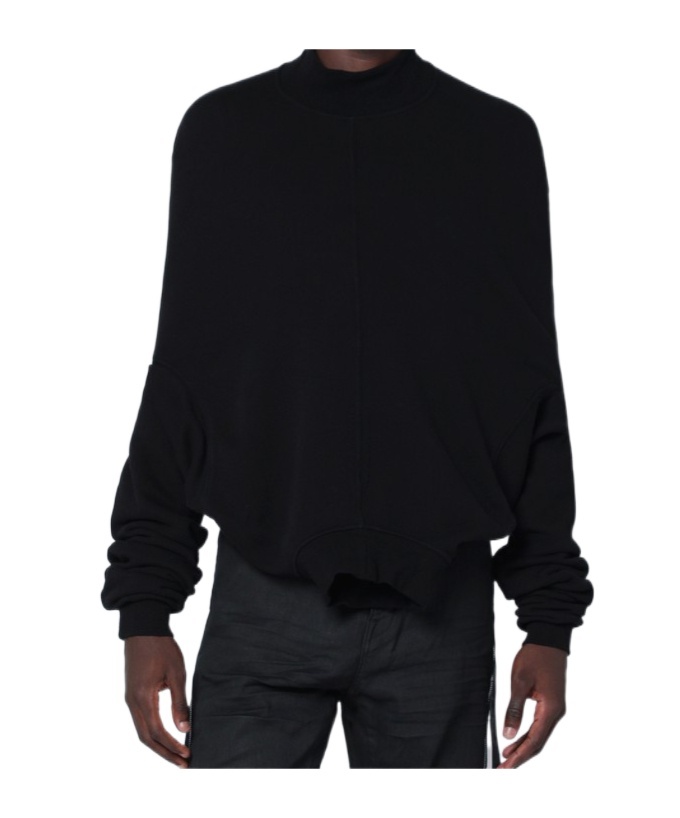 Rick Owens Drkshdw Backless Sweatshirt In Black