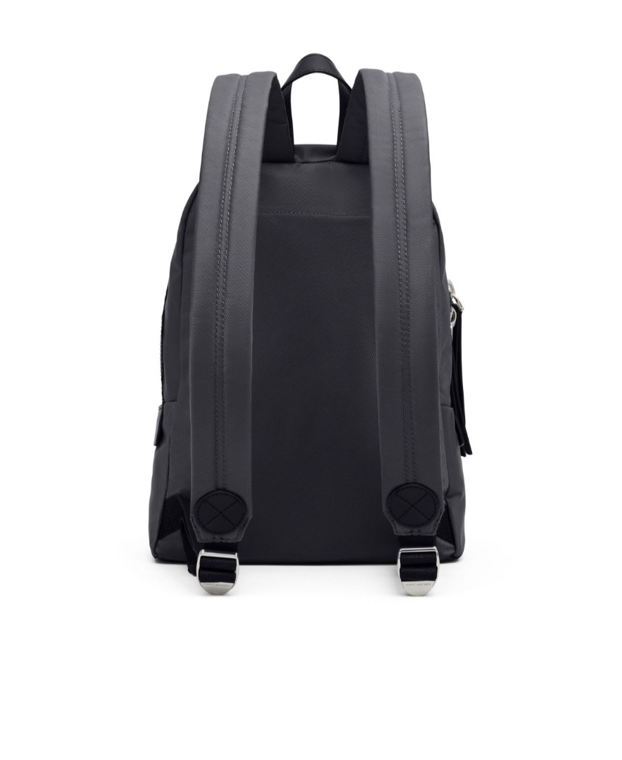 Shop Marc Jacobs The Biker Logo-patch Backpack In Black