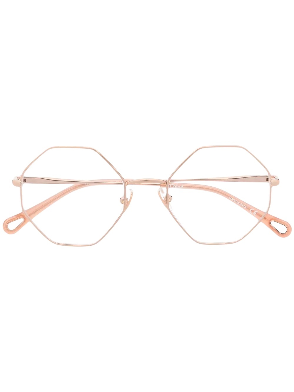 Chloé Octagonal-frame Glasses In Brown